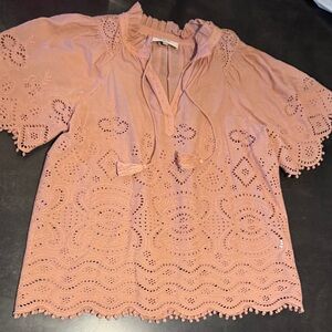 Sea New York Eyelet Lace Top in Pink